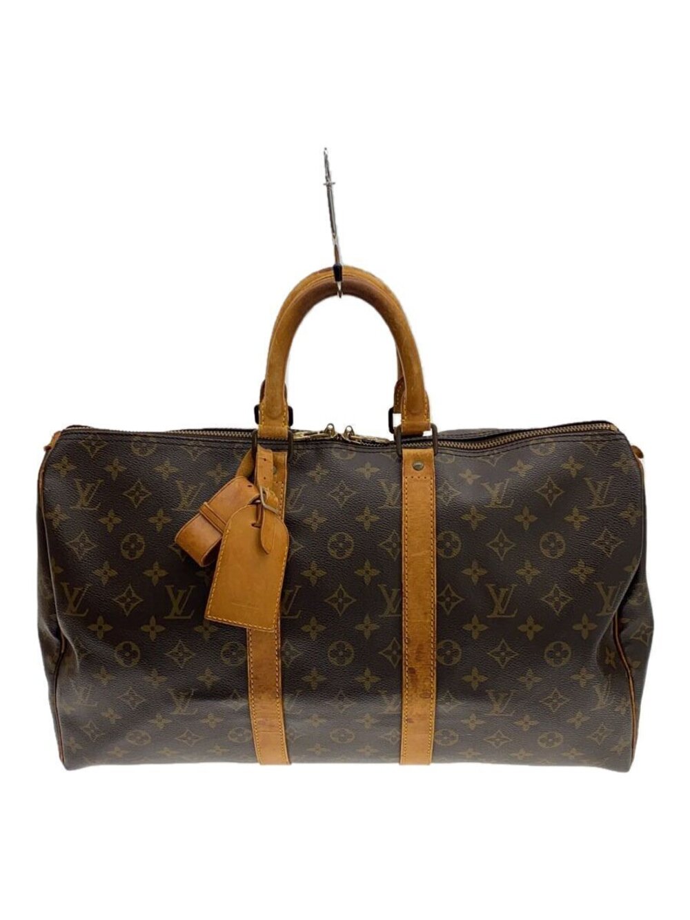 LOUIS VUITTON Keepall Bandouliere Canvas Brown All over
